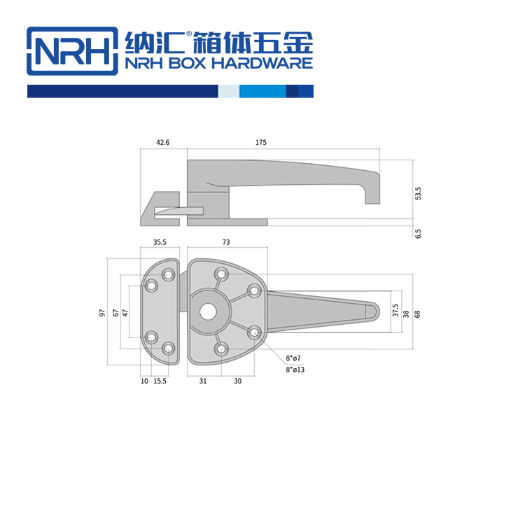 不锈钢烤箱门锁樱桃视频入口冰柜把手锁扣5755