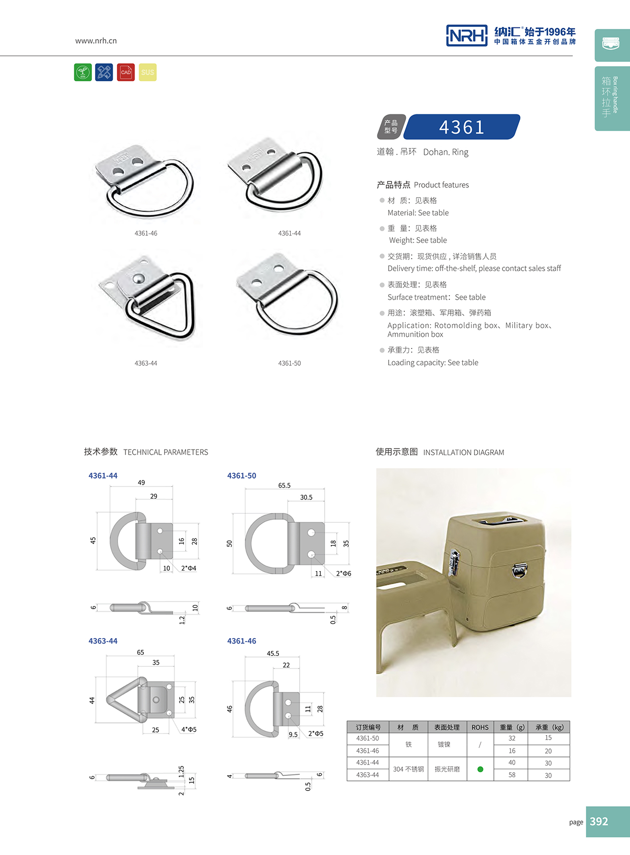 樱桃视频APP在线观看/NRH 滚塑箱吊环 4363-44