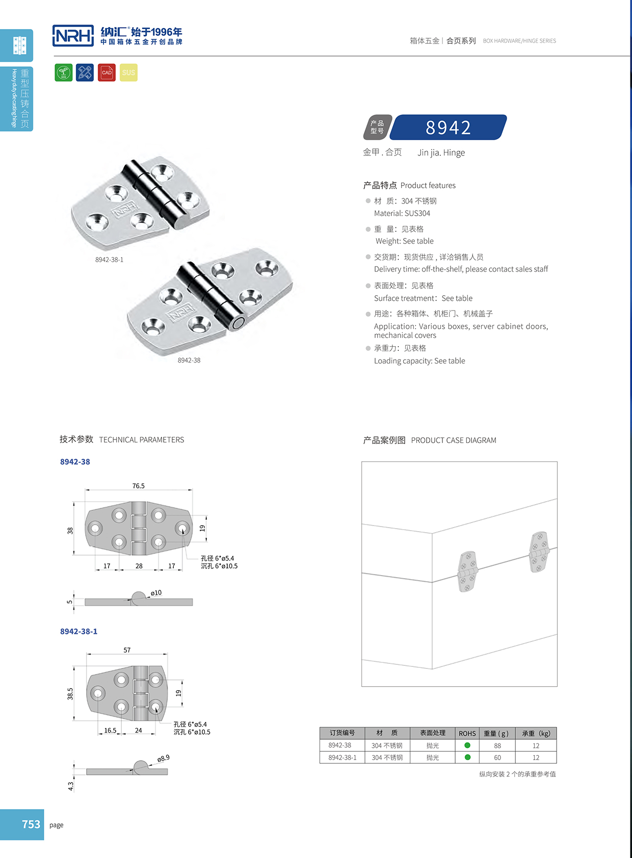 樱桃视频APP在线观看/NRH 8942-38 五金工业铰链